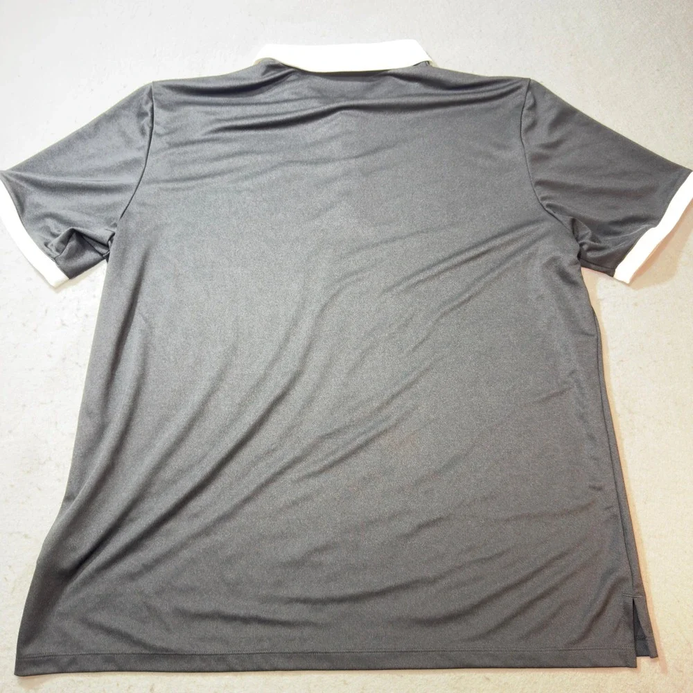 Adidas‎ Golf Polo Shirt Mens 2XL Gray Excellent Short Sleeve Breathable 1793